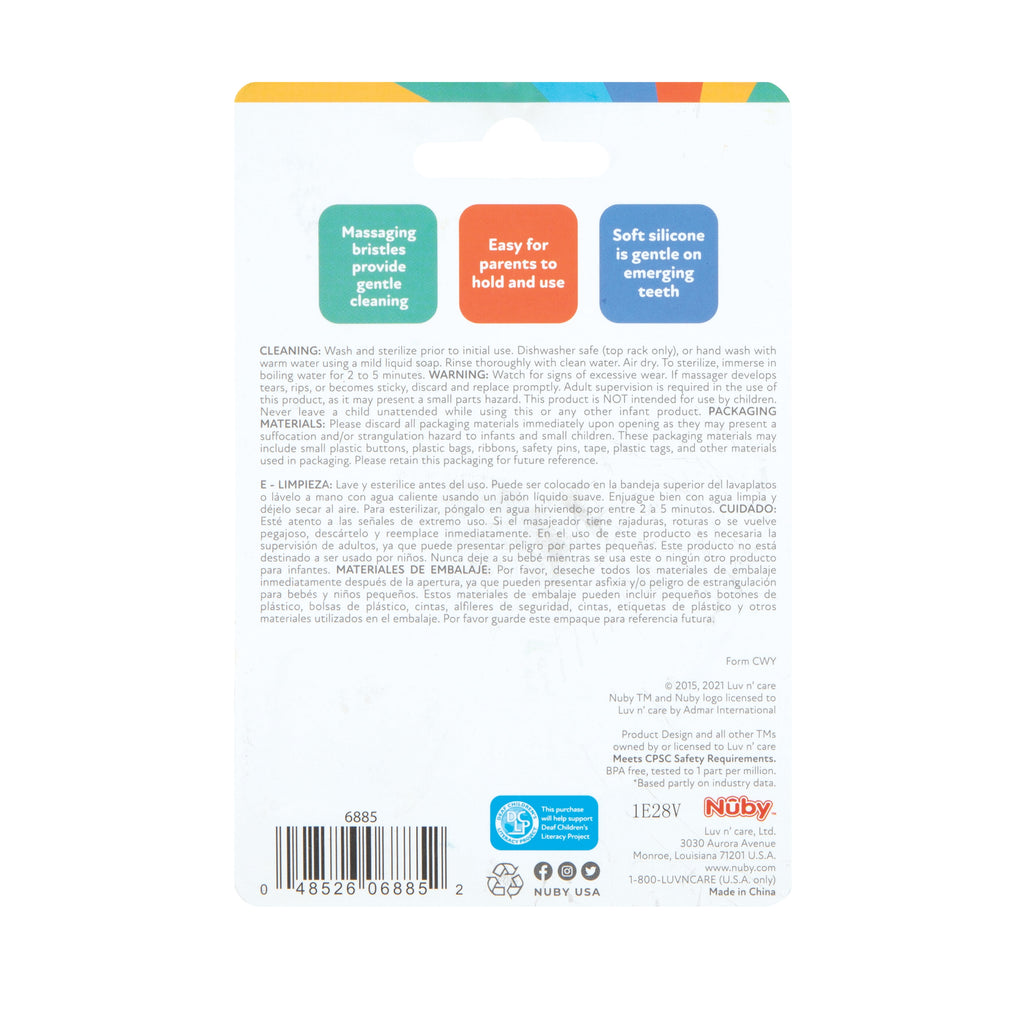 Nuby NanaNubs Yellow Banana Massaging Toothbrush for Baby