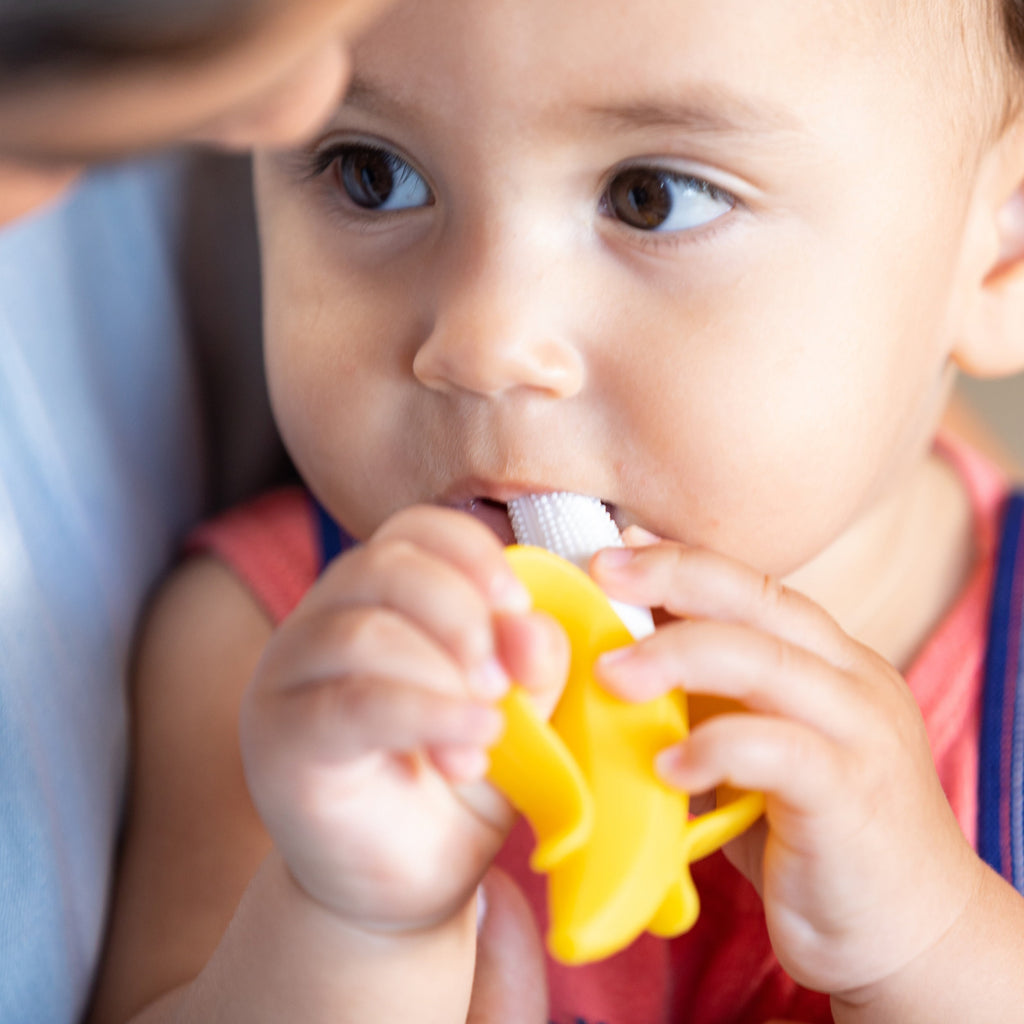 Nuby NanaNubs Yellow Banana Massaging Toothbrush for Baby