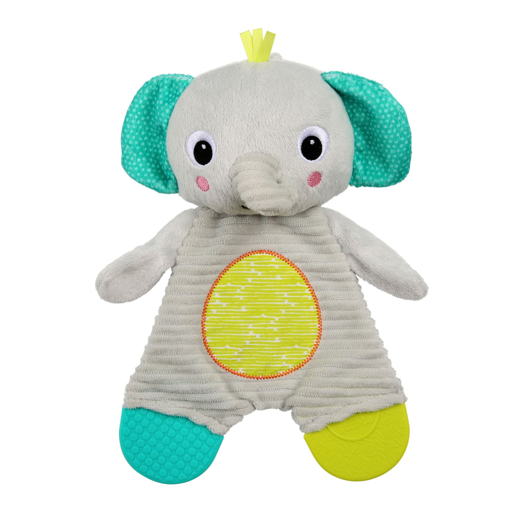 Bright Starts Snuggle & Teethe Plush Teether - Elephant, Unisex, Ages Newborn +