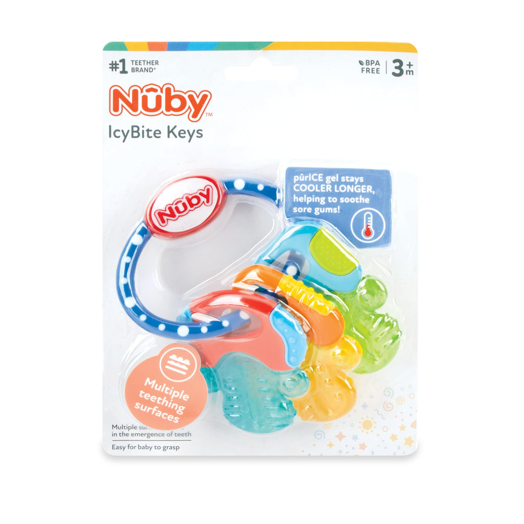 Nuby Ice Gel Keys Baby Teether, Neutral, Infant