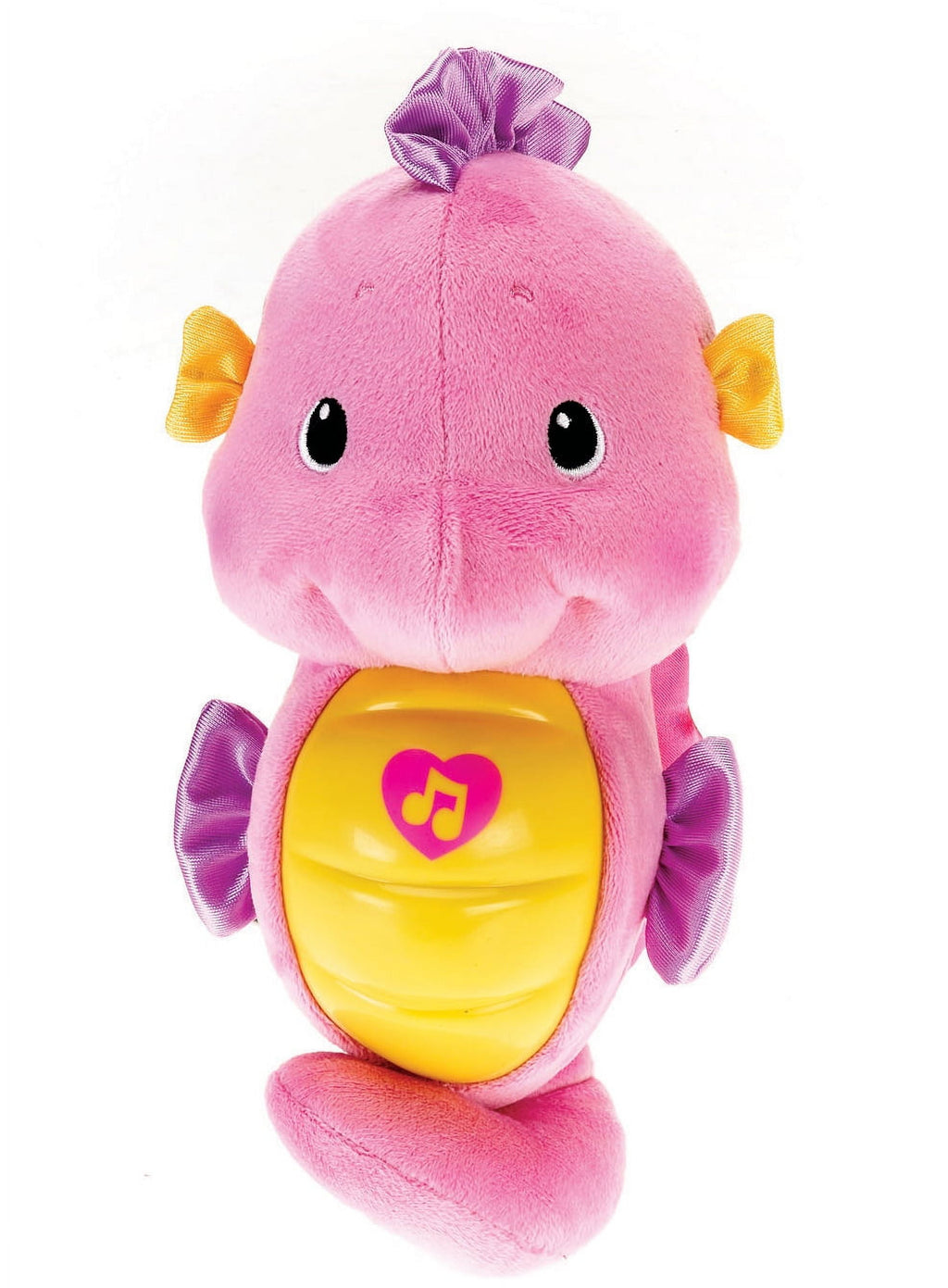 Fisher-Price Soothe & Glow Seahorse, Musical Plush Toy & Sound Machine for Baby with Lights, Pink