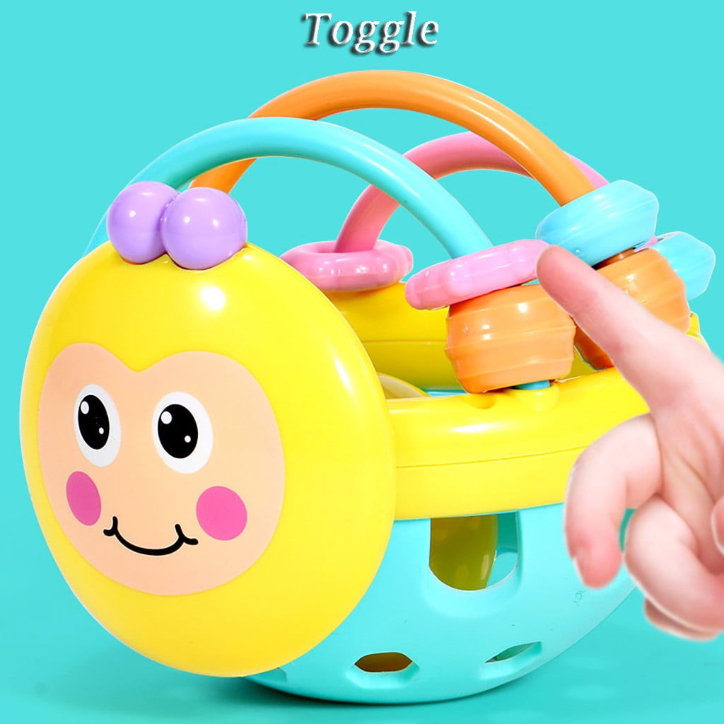 PEONAVET Baby Toys Baby Toys 6 To 12 Months Soft Baby Toy Bell Rattles Ball Toy Infant Toy Plastic Hand Bell Kids Christmas Gifts